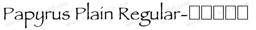 Papyrus Plain Regular字体转换